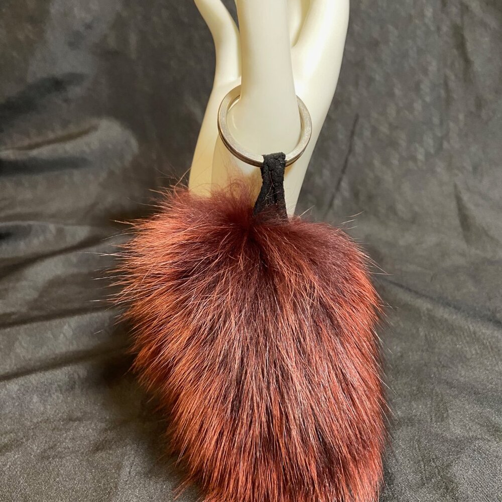 Fire Red Fur Fox Keychain